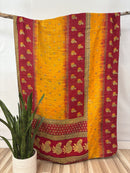 Twin Vintage Cotton Kantha Quilt