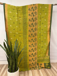 Vintage Cotton Kantha Quilt - Twin