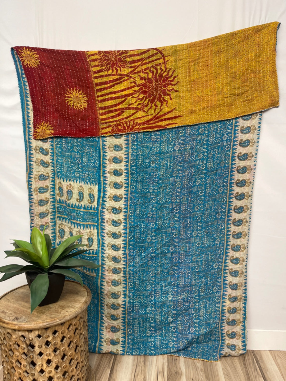 Vintage Cotton Kantha Quilt