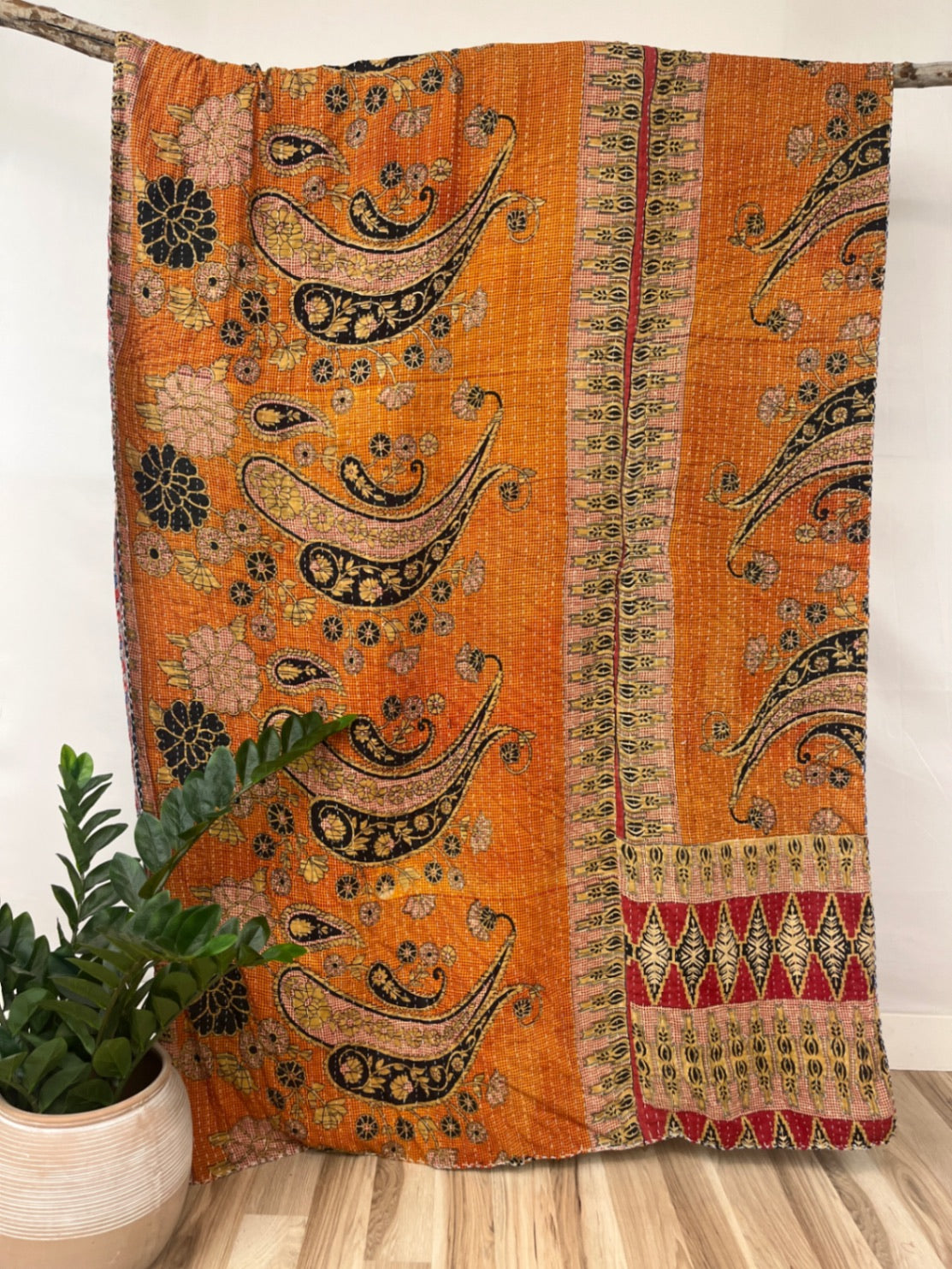 Vintage Cotton Kantha Quilt