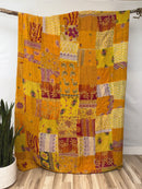 Patchwork Cotton Kantha Quilt King