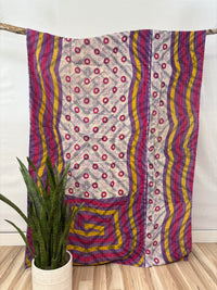 Twin Vintage Cotton Kantha Quilt