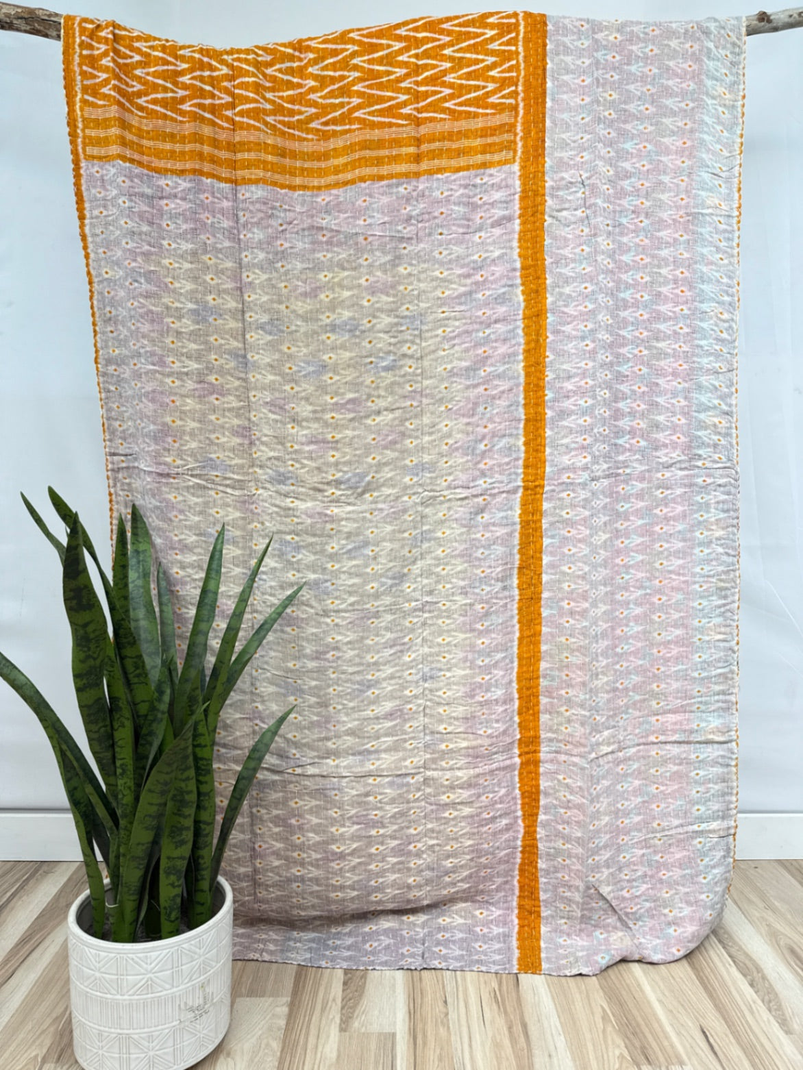 Patchwork Vintage Cotton Kantha Quilt - Twin