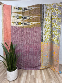 Queen Vintage Cotton Kantha Quilt