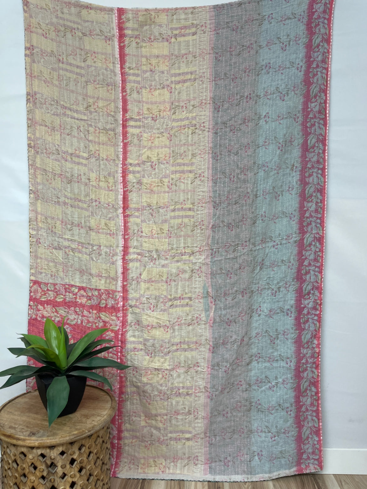 Vintage Cotton Kantha Quilt