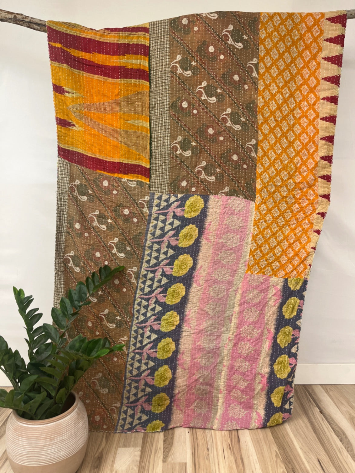 Vintage Cotton Kantha Quilt