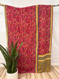 Twin Vintage Cotton Kantha Quilt
