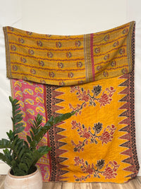 Vintage Cotton Kantha Quilt