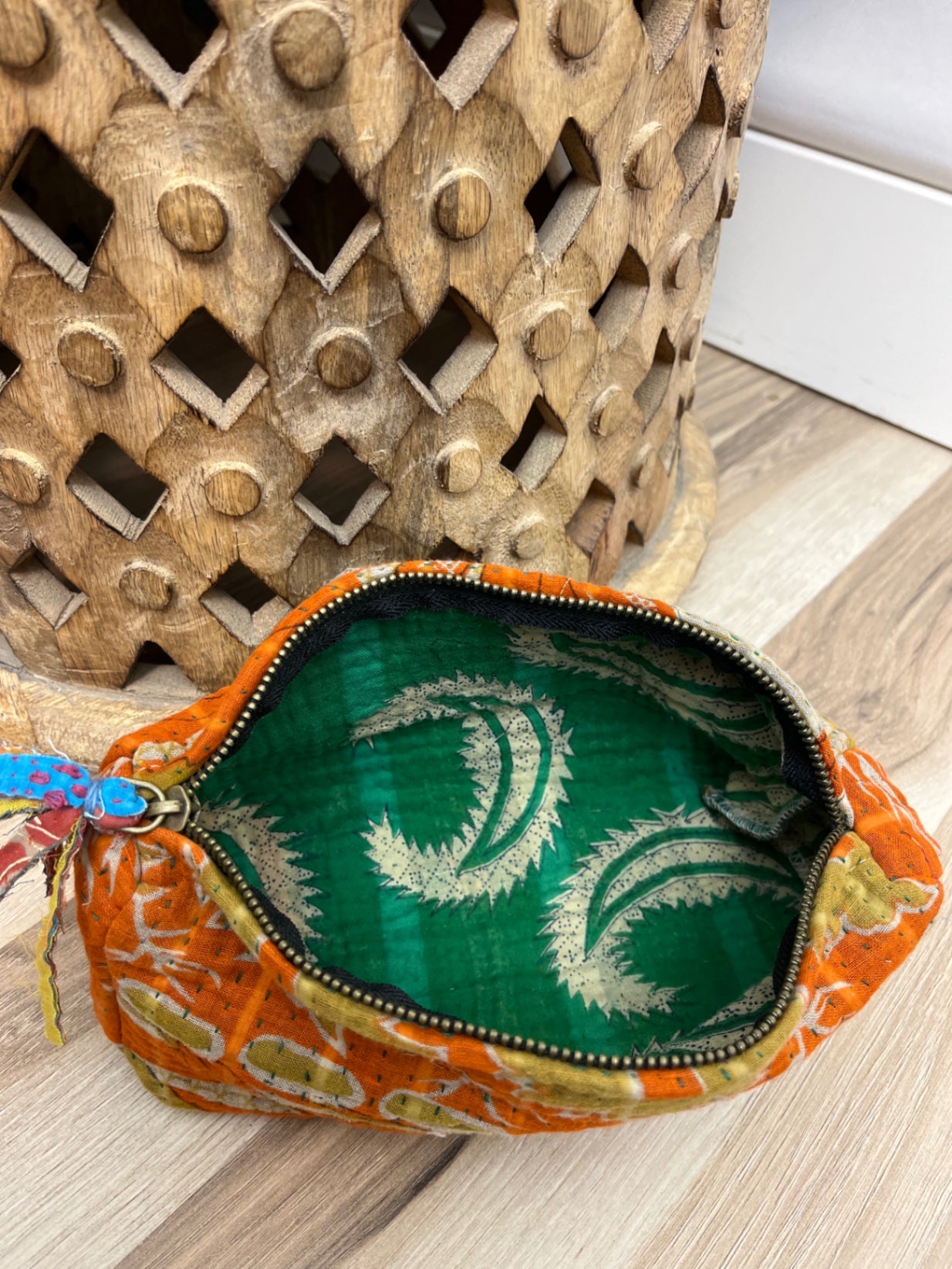 Medium Vintage Kantha Pouch