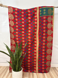 Twin Vintage Cotton Kantha Quilt