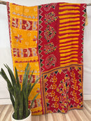 Vintage Cotton Kantha Quilt - Twin