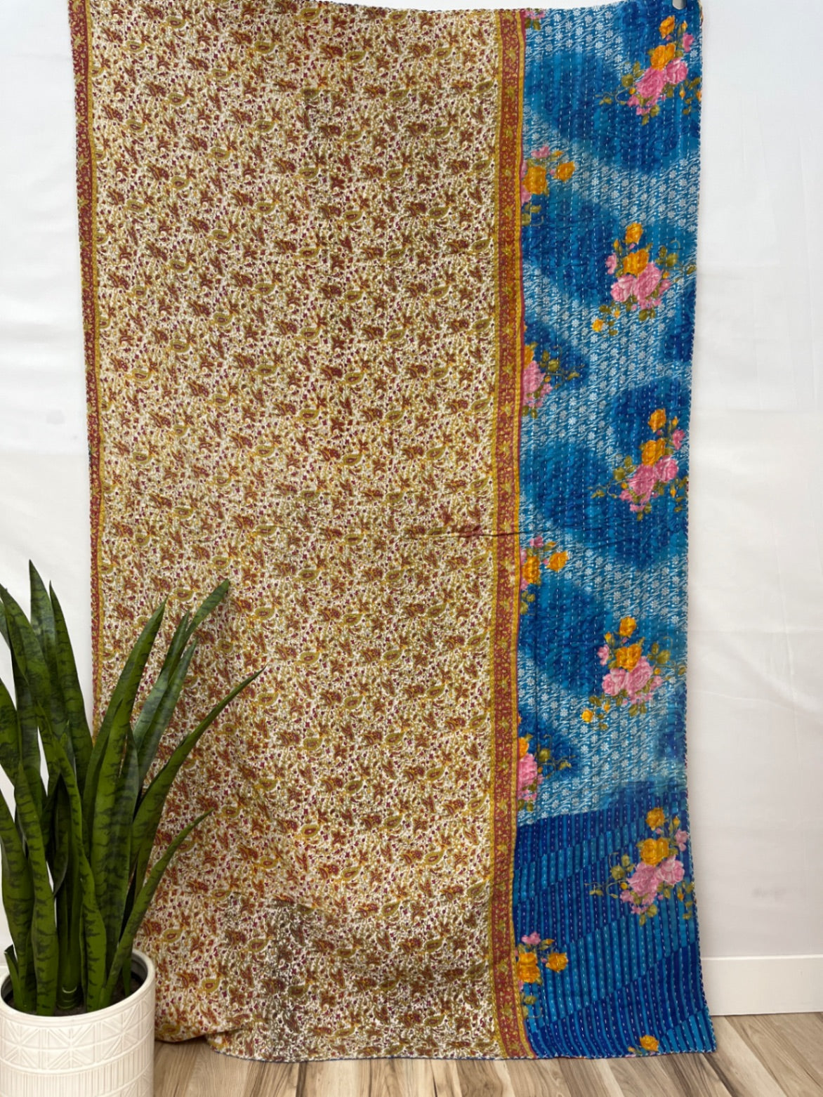 Vintage Cotton Kantha Quilt