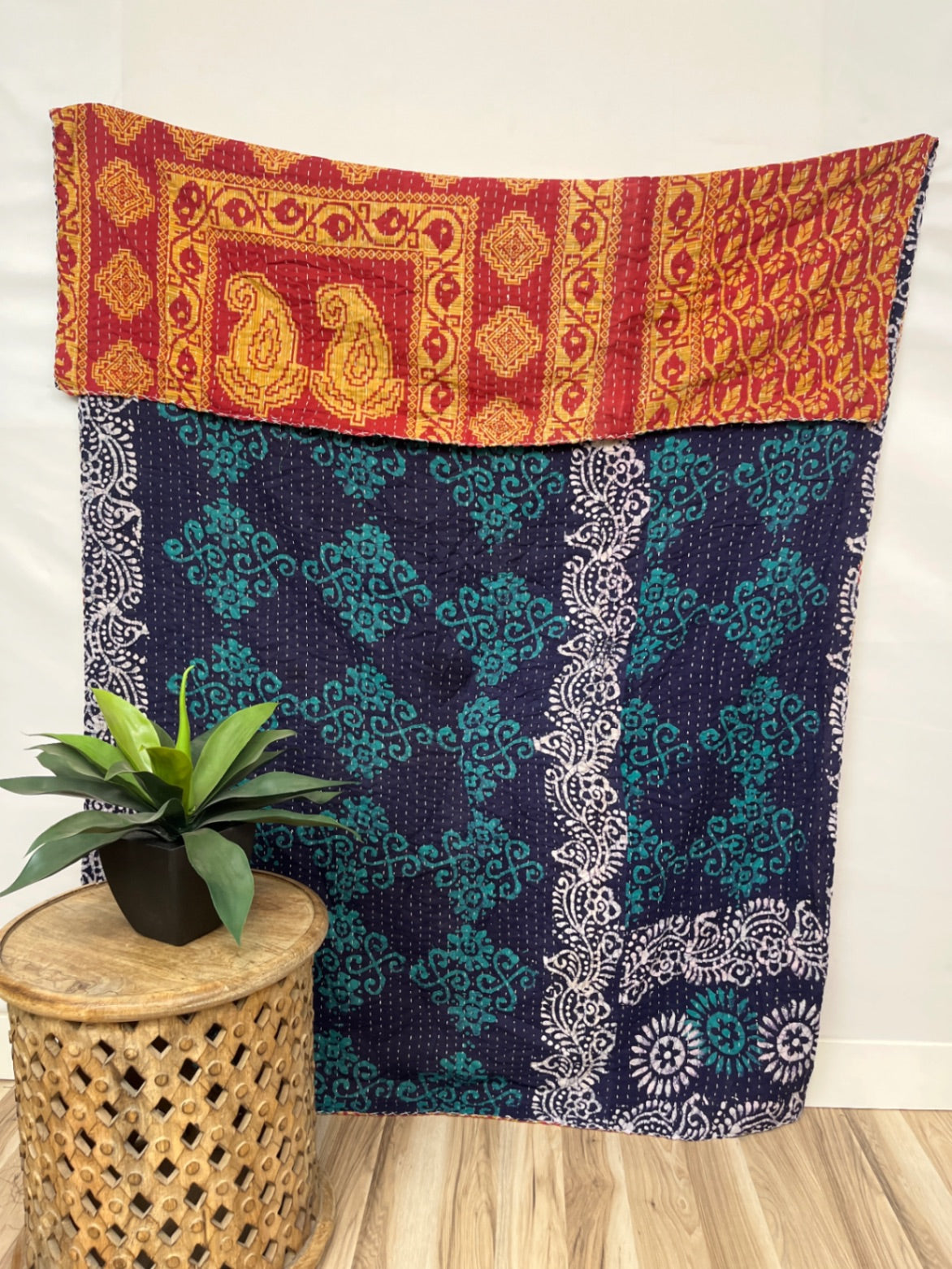 Vintage Cotton Kantha Quilt