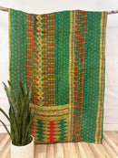 Twin Vintage Cotton Kantha Quilt