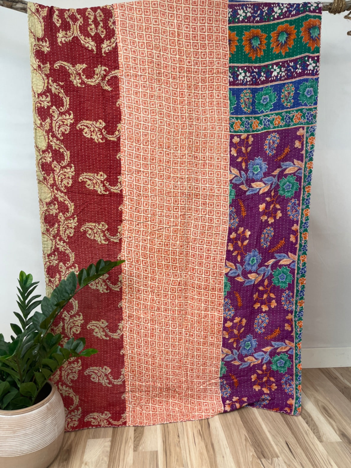 Vintage Cotton Kantha Quilt