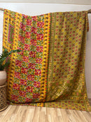 King Vintage Cotton Kantha Quilt