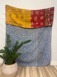 Vintage Cotton Kantha Quilt