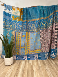 King Vintage Cotton Kantha Quilt