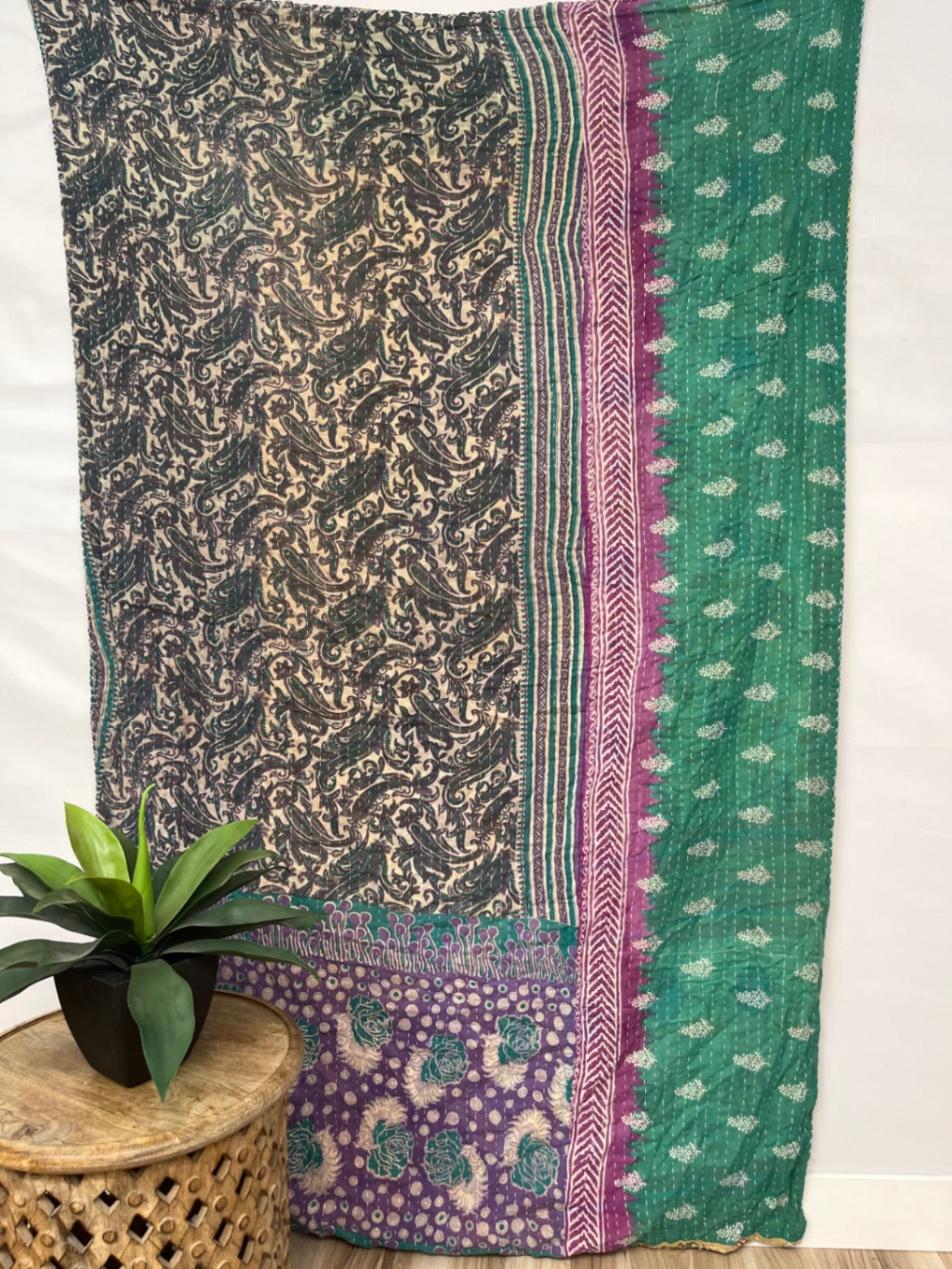 Vintage Cotton Kantha Quilt