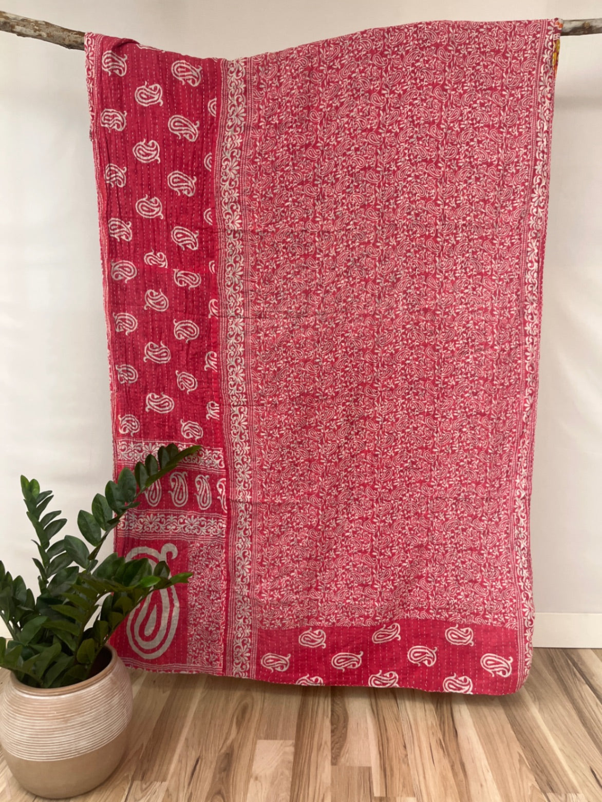 Vintage Cotton Kantha Quilt