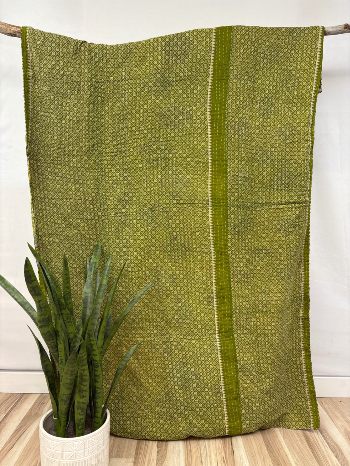 Patchwork Vintage Cotton Kantha Quilt - Twin