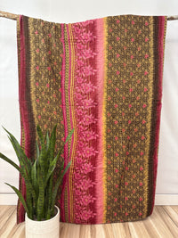 Twin Vintage Cotton Kantha Quilt