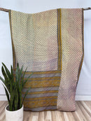 Twin Vintage Cotton Kantha Quilt