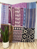 Queen Vintage Cotton Kantha Quilt