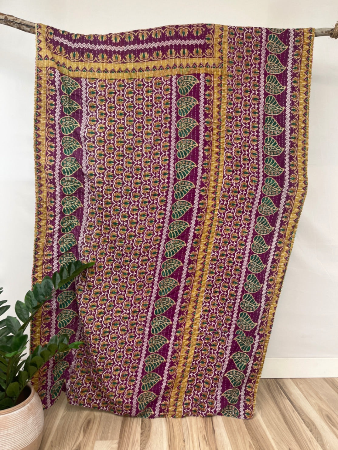 Vintage Cotton Kantha Quilt