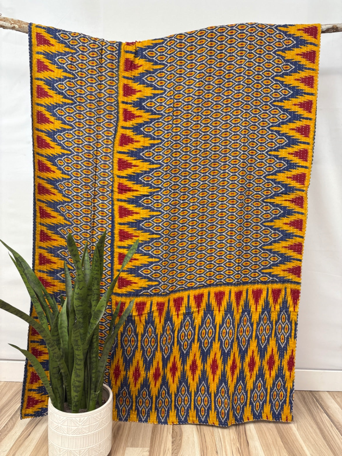Twin Vintage Cotton Kantha Quilt