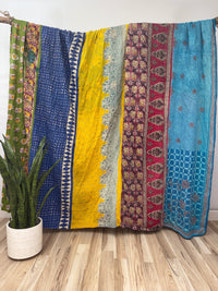 King Vintage Cotton Kantha Quilt