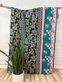 Twin Vintage Cotton Kantha Quilt