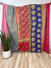 King Vintage Cotton Kantha Quilt