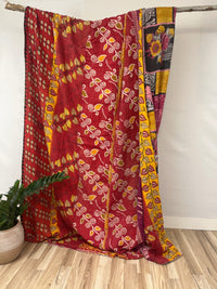 Queen Vintage Cotton Kantha Quilt