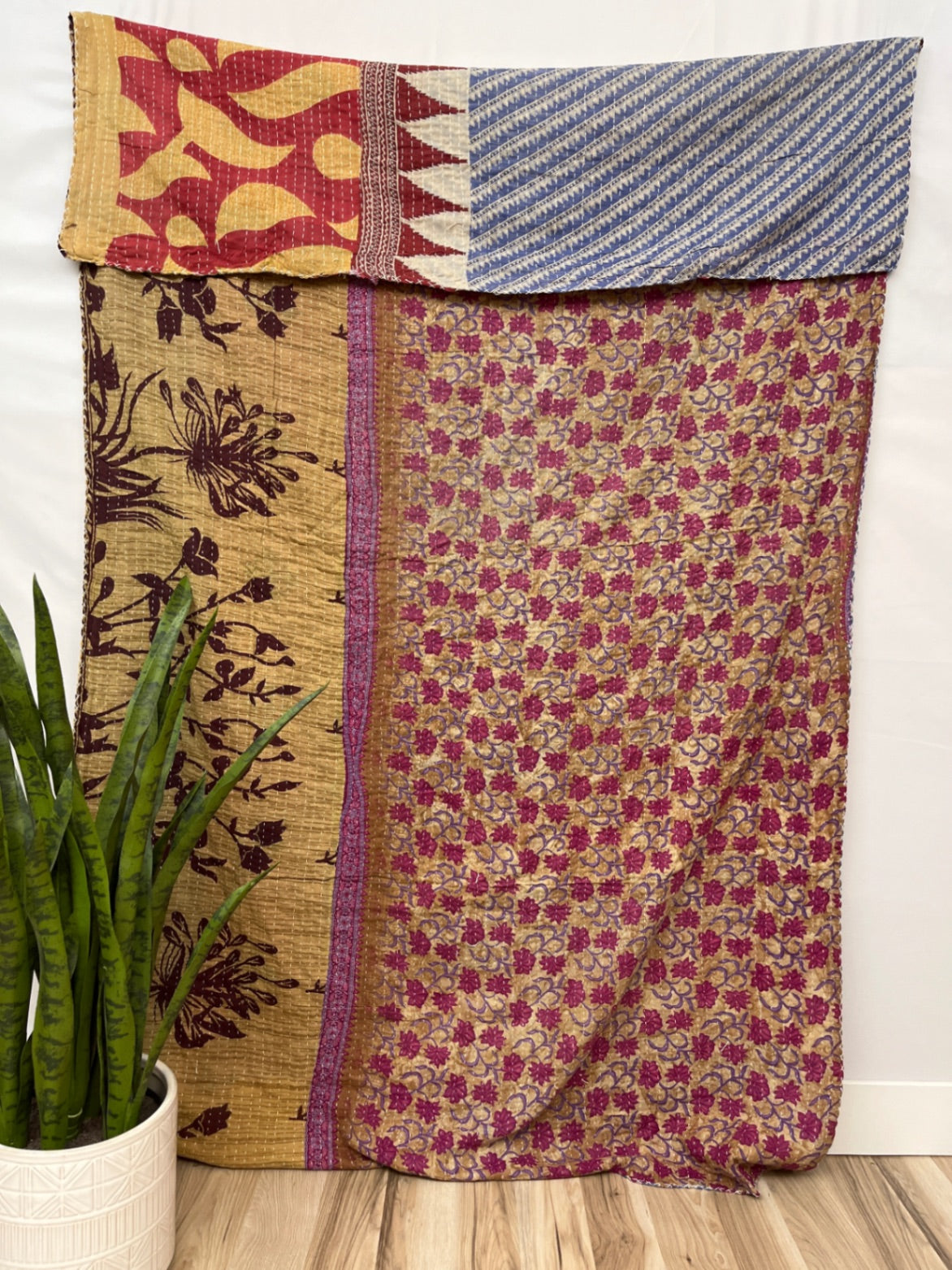 Vintage Cotton Kantha Quilt