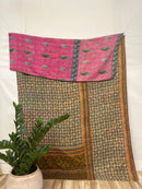 Vintage Cotton Kantha Quilt