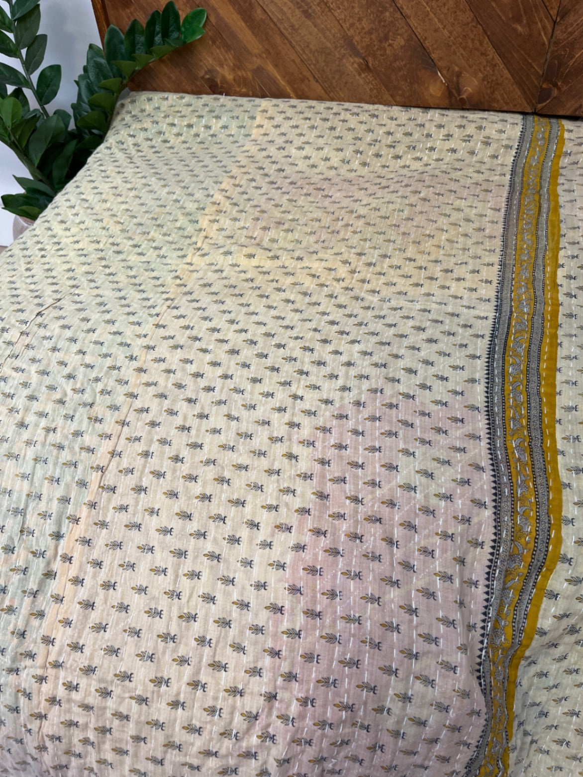 Vintage Cotton Kantha Quilt