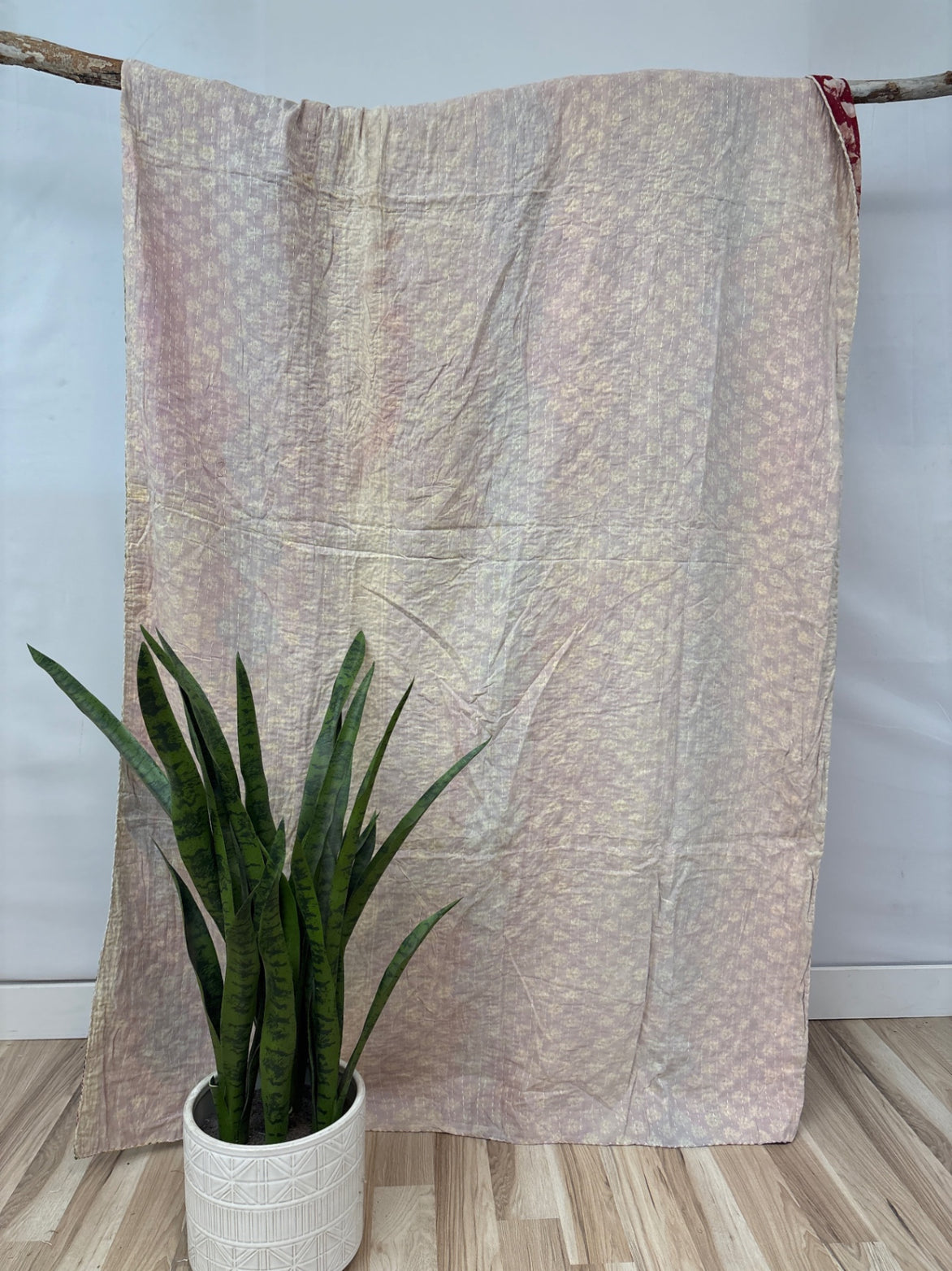 Vintage Cotton Kantha Quilt - Twin