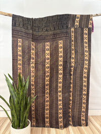 Twin Vintage Cotton Kantha Quilt