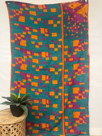 Vintage Cotton Kantha Quilt