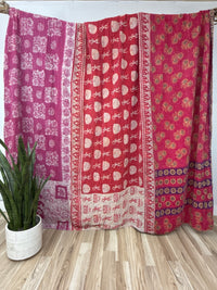 Patchwork Cotton Kantha Quilt King