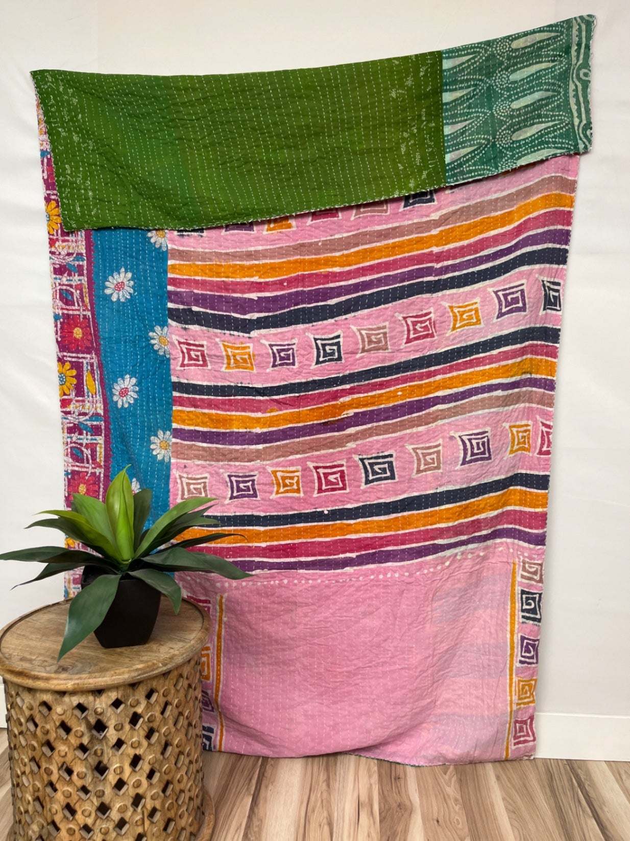 Vintage Cotton Kantha Quilt