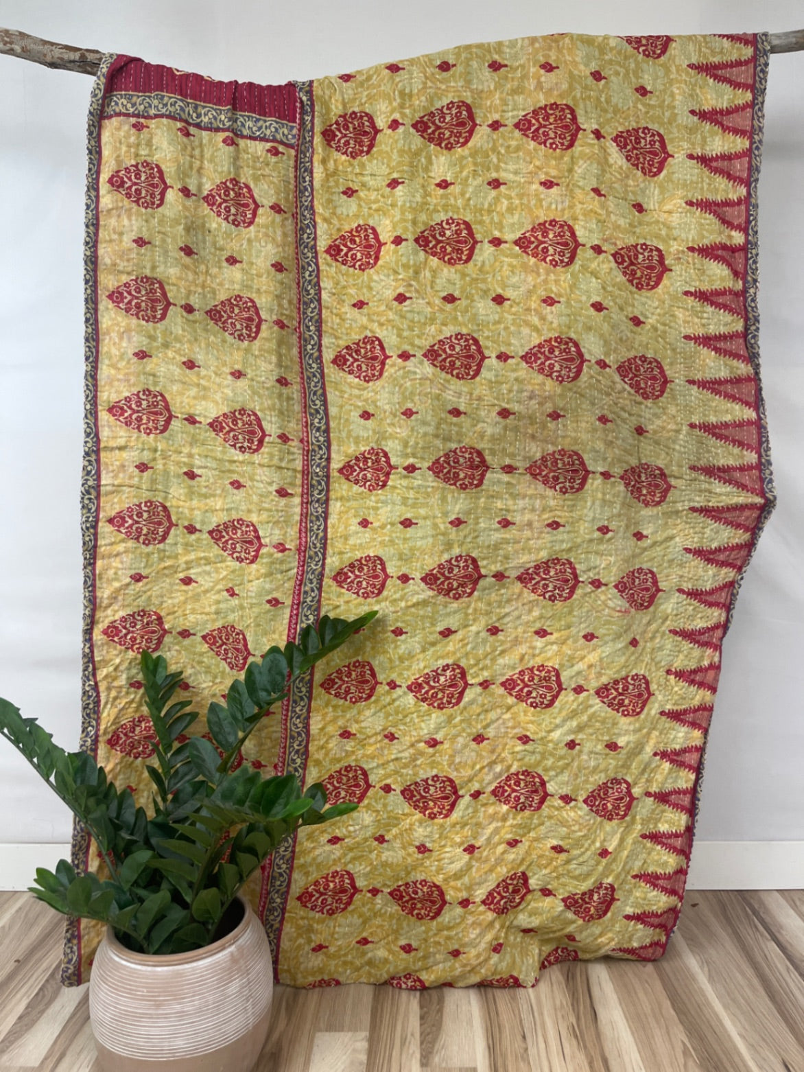 Vintage Cotton Kantha Quilt