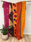 Queen Vintage Cotton Kantha Quilt