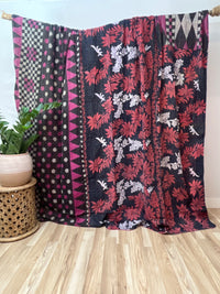 King Vintage Cotton Kantha Quilt