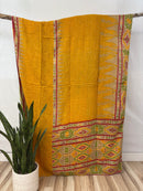 Twin Vintage Cotton Kantha Quilt