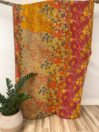 Vintage Cotton Kantha Quilt