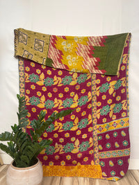 Vintage Cotton Kantha Quilt