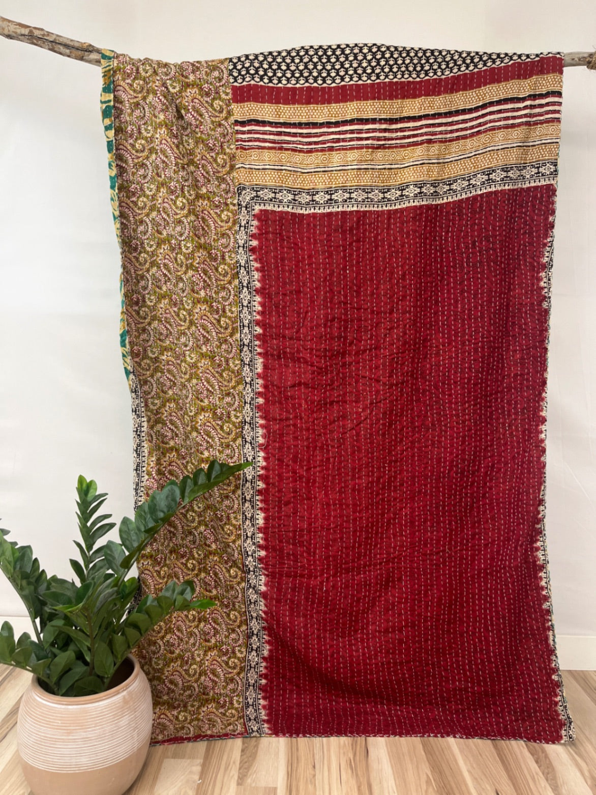 Vintage Cotton Kantha Quilt