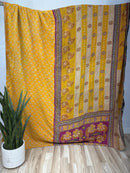Queen Vintage Cotton Kantha Quilt